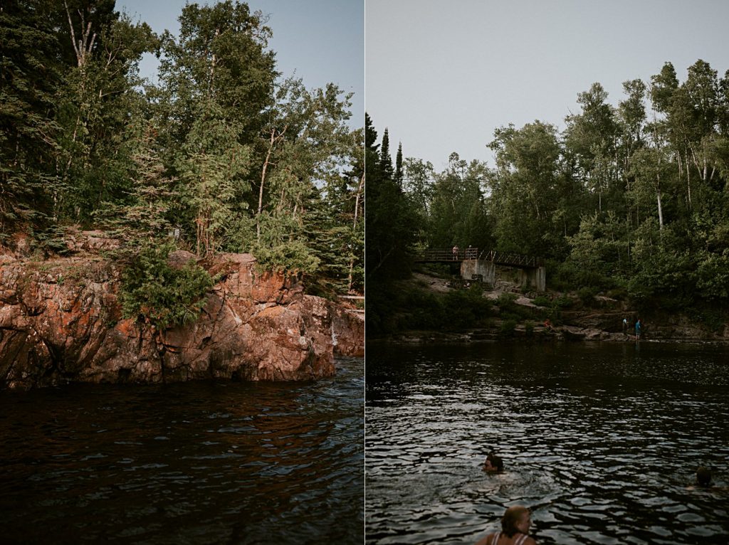 Swimming in Lake Superior, Boundary Waters Camping, North Shore Minnesota Camping
